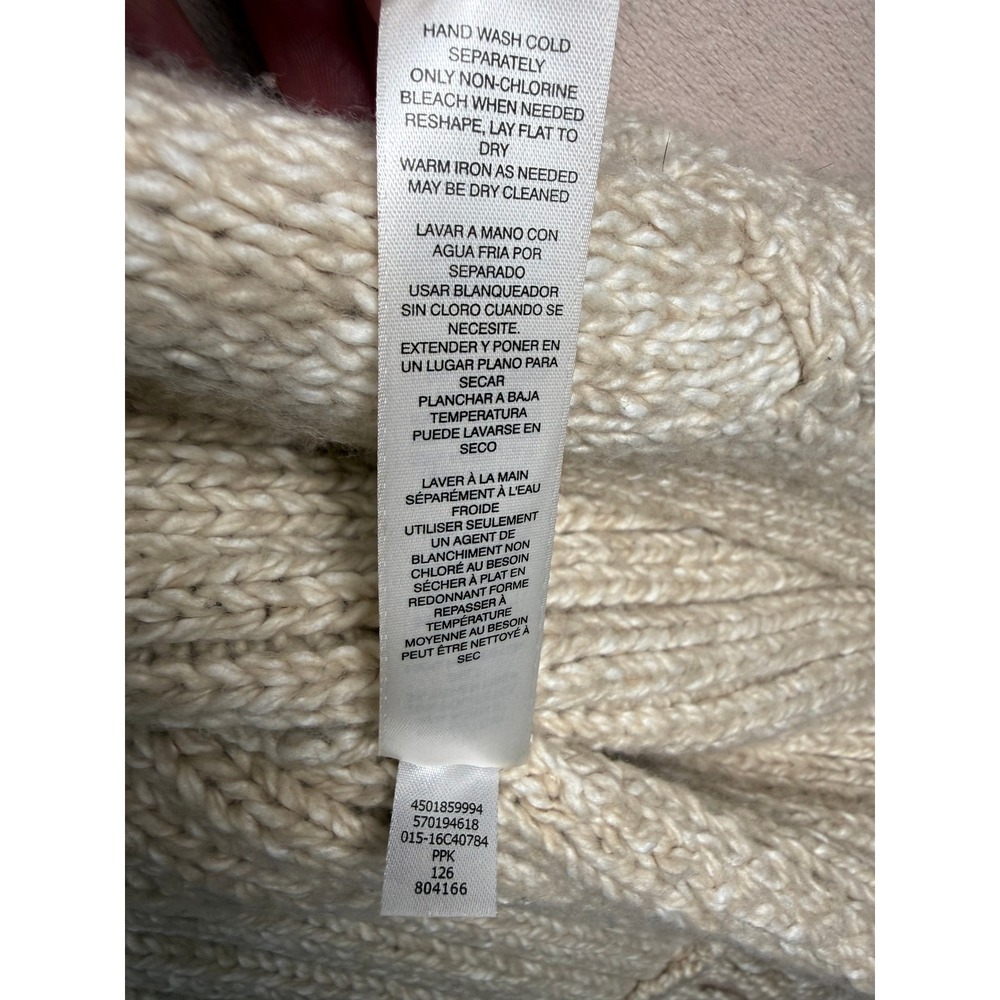 Chico's Knit Vest Women Size 3 XL Soft Cream Fringe Cable Ribbed Boho NWOT - Picture 4 of 8